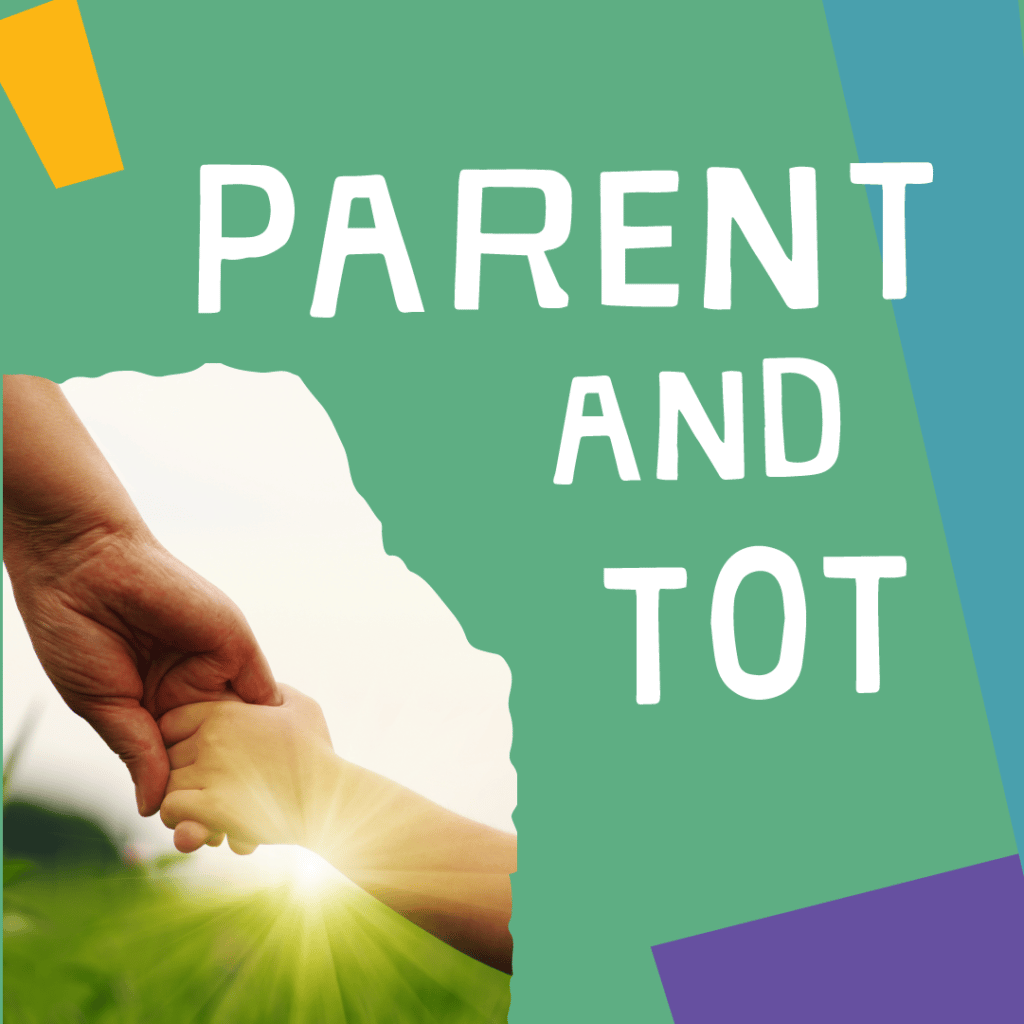 Parent and Tot program image. Child holding parents hand.